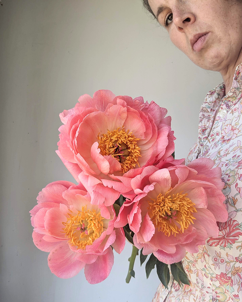 Peony Root-Coral Charm