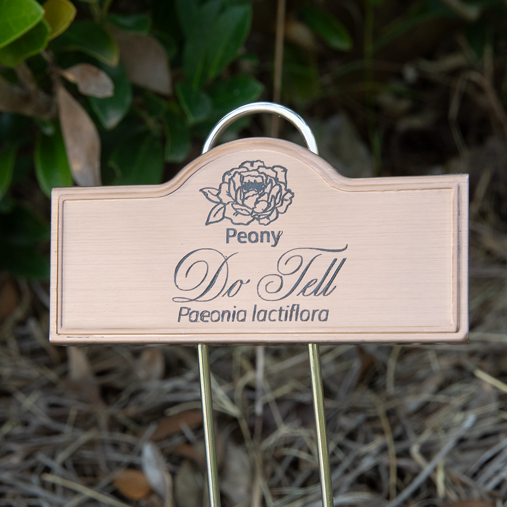 Engraved Copper Peony Marker Preorder