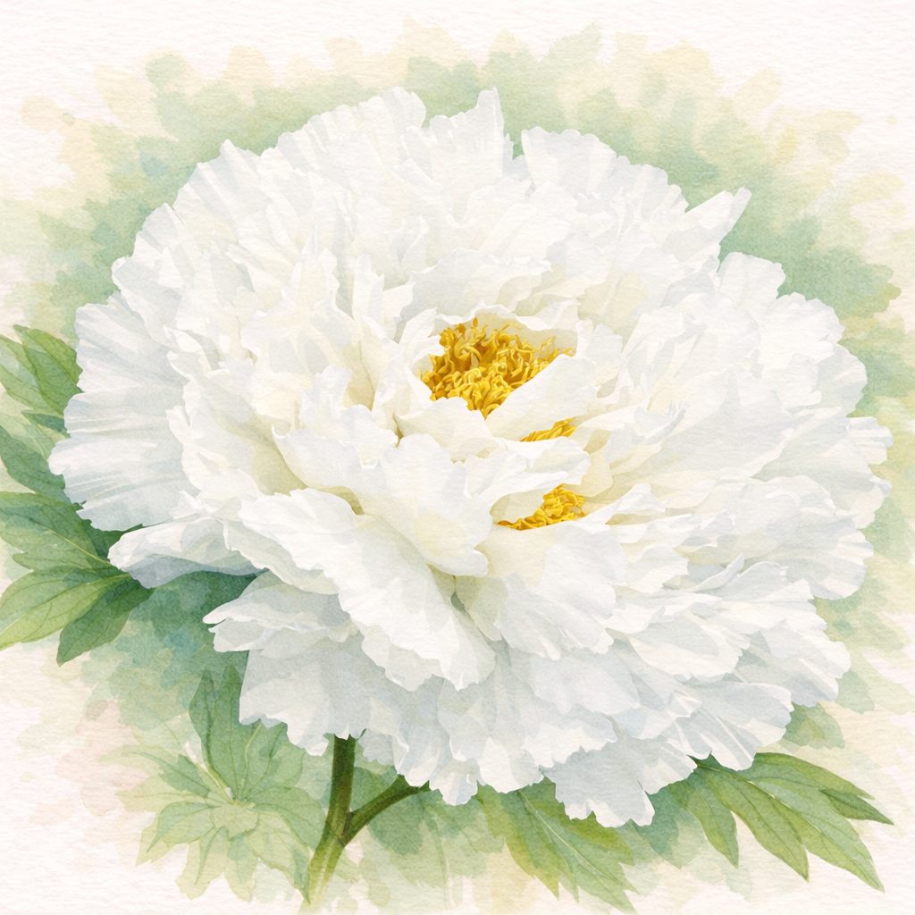 Tree Peony Plant-Snow Tower (Bai Xue Ta)